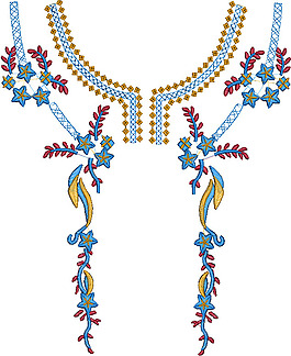 領(lǐng)邊 花紋 花朵 民族 免費(fèi)素材