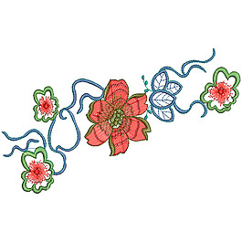 繡花 花紋 花朵 免費(fèi)素材