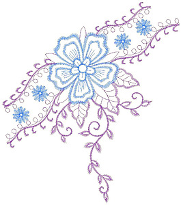 繡花 花紋 花朵 花邊 免費素材