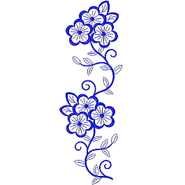 繡花 花紋 花朵 免費素材