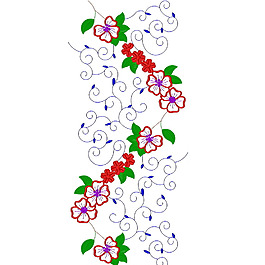 繡花 花紋 花朵 免費(fèi)素材