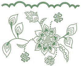 繡花 花紋 花朵 花邊 免費素材