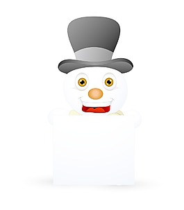 詳細(xì)信息的旗幟雪人高興