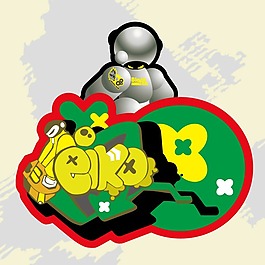 印花矢量圖 可愛(ài)卡通 動(dòng)漫 機(jī)器人 色彩 免費(fèi)素材