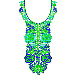 領(lǐng)邊 繡花 花紋 花朵 民族 免費(fèi)素材
