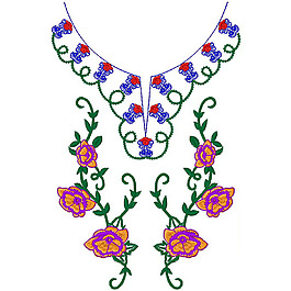 領(lǐng)邊 繡花 花紋 花朵 免費(fèi)素材