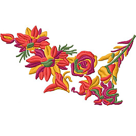繡花 花紋 花朵 免費素材