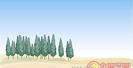 韓國風景矢量圖