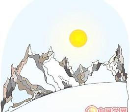 山峰高山矢量圖