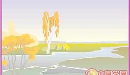 自然風(fēng)景矢量圖