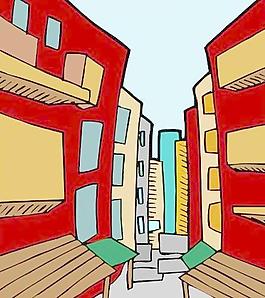 高樓大廈矢量圖