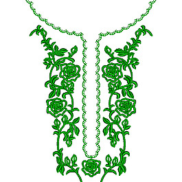 領(lǐng)邊 繡花 花紋 花朵 免費(fèi)素材