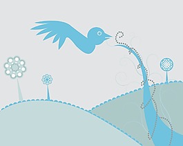 一個(gè)與花和鳥(niǎo)背景摘要說(shuō)明