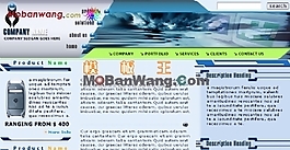 歐美電子科技公司淺藍(lán)色網(wǎng)站