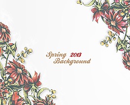 与花束花卉背景矢量插图