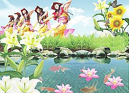 池塘美景圖片