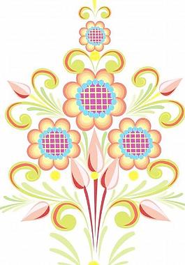 卡通矢量鮮花