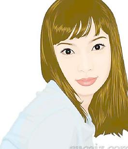 卡通美女矢量圖