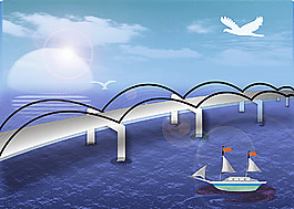 海面大橋圖片