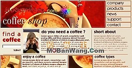 歐美咖啡店網(wǎng)站模板