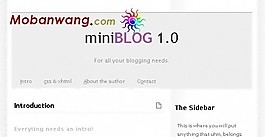 迷你BLOG網(wǎng)頁(yè)模板