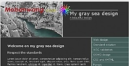 灰色海洋主題網站模板