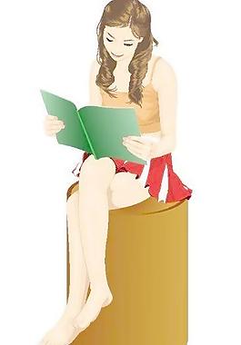 卡通美女矢量圖