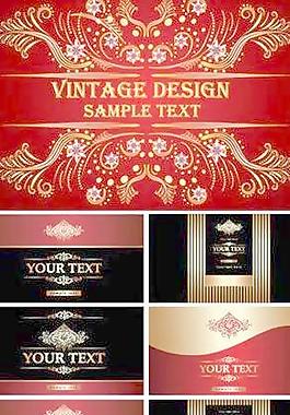 歐式古典花紋背景