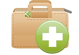 綠色添加公文包