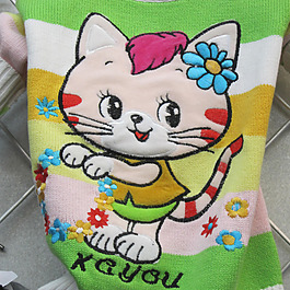 貼布 小貓 花朵 免費(fèi)素材
