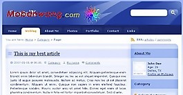 藍色水晶BLOG網頁模板