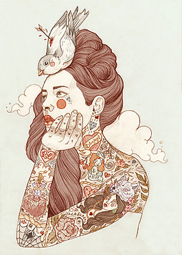 位圖 插畫 時尚插畫 人物插畫 時尚插畫 免費素材
