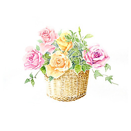 位圖 植物 寫意花卉 花朵 玫瑰 免費素材