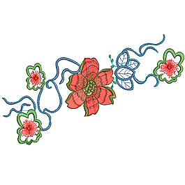 繡花 花紋 花朵 免費(fèi)素材