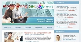 商务洽谈企业网页模板