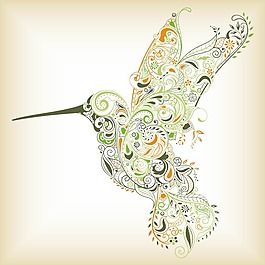 印花矢量圖 動(dòng)物 鳥類 花紋 色彩 免費(fèi)素材