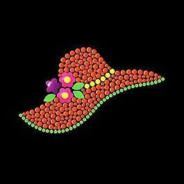 燙鉆 帽子 花朵 免費(fèi)素材