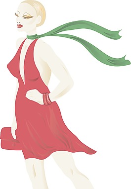 矢量卡通女孩