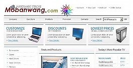 電腦硬件商店網(wǎng)頁模板