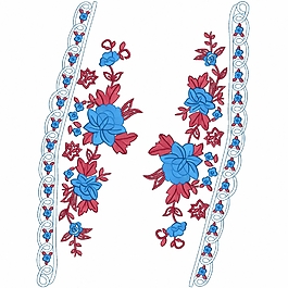 繡花 花紋 花朵 免費素材