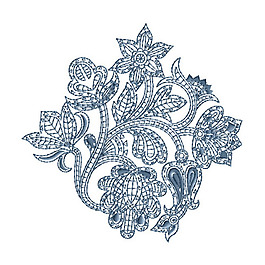 繡花 花朵 花邊 藤蔓 免費素材