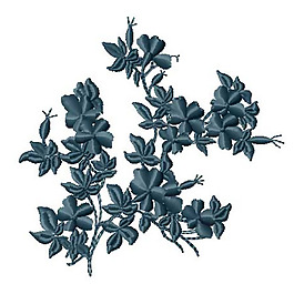 繡花 花朵 樹葉 樹枝 免費素材