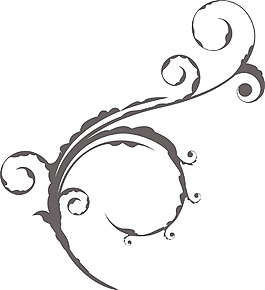 矢量花卉渦流