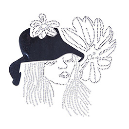 燙鉆 人物 女人 花朵 免費(fèi)素材