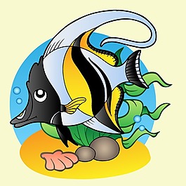 印花矢量圖 卡通 動物 魚 色彩 免費(fèi)素材