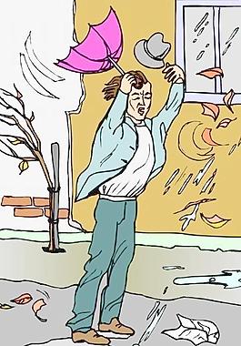 雷電下雨天氣