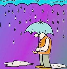雷電下雨天氣