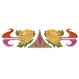 繡花 菊花 花邊 免費素材