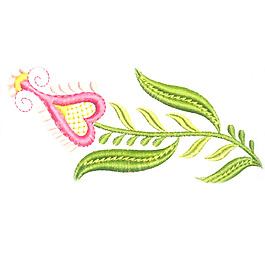 繡花 花朵 樹(shù)葉 藤蔓 免費(fèi)素材