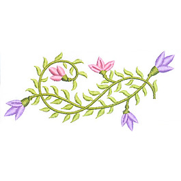 繡花 花朵 樹(shù)葉 藤蔓 免費(fèi)素材